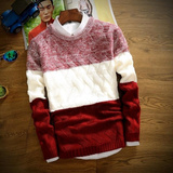 カシミヤセーター RED/白